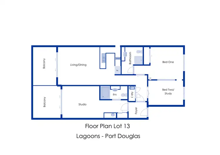Floorplan of Homely unit listing, Unit 13/2-16 Langley Rd, Port Douglas QLD 4877