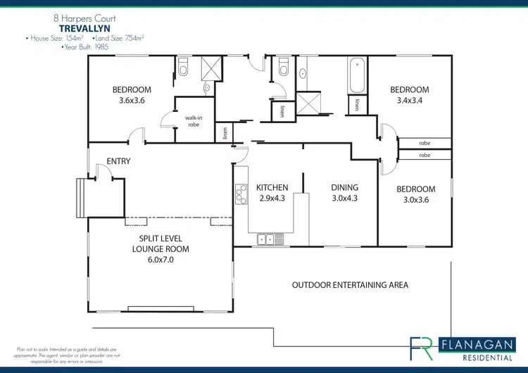Floorplan of Homely house listing, 8 Harpers Ct, Trevallyn TAS 7250