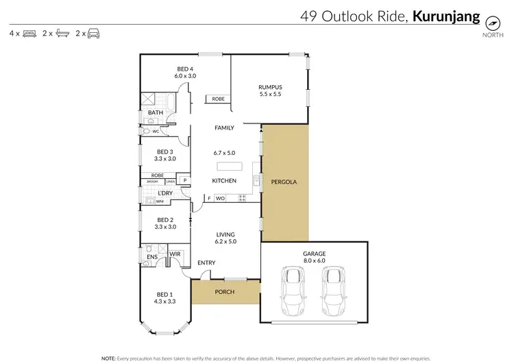 Floorplan of Homely house listing, 49 Outlook Ride, Kurunjang VIC 3337