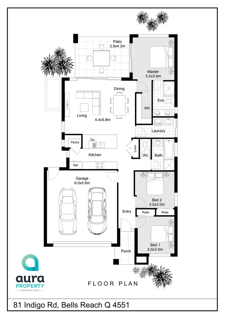 Floorplan of Homely house listing, 81 Indigo Rd, Caloundra West QLD 4551