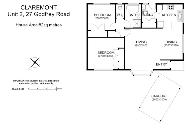 Floorplan of Homely unit listing, 2/27 Godfrey Rd, Claremont TAS 7011
