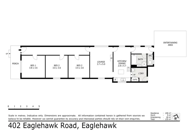 Floorplan of Homely house listing, 402 Eaglehawk Rd, Eaglehawk VIC 3556