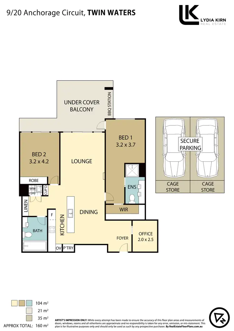 Floorplan of Homely apartment listing, Unit 9/20 Anchorage Circuit, Twin Waters QLD 4564