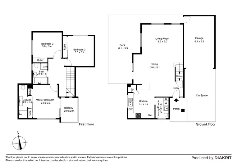Floorplan of Homely townhouse listing, 3/61 San Remo Drive, Avondale Heights VIC 3034