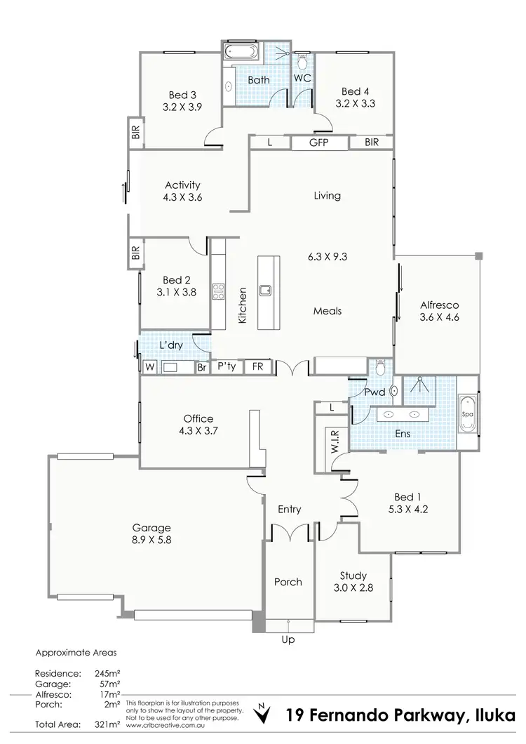 Floorplan of Homely house listing, 19 Fernando Pkwy, Iluka WA 6028