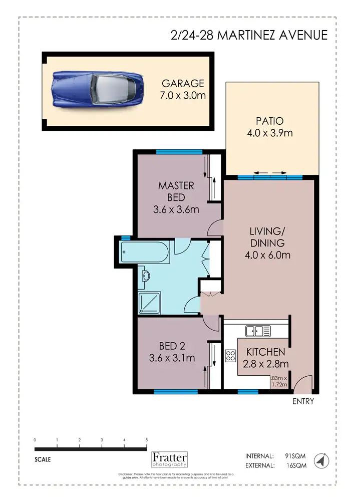 Floorplan of Homely unit listing, Unit 2/24-28 Martinez Ave, West End QLD 4810