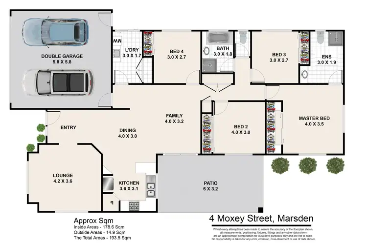Floorplan of Homely house listing, 4 Moxey St, Marsden QLD 4132