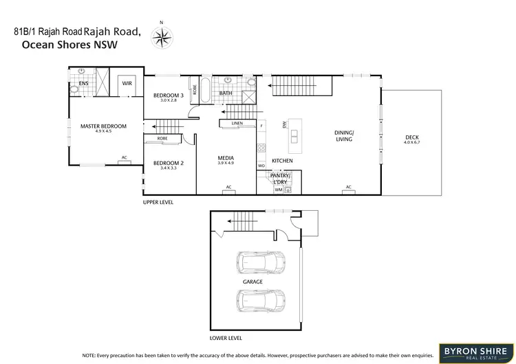 Floorplan of Homely house listing, 1/81B Rajah Rd, Ocean Shores NSW 2483