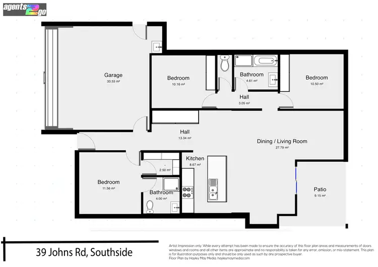 Floorplan of Homely house listing, 39 Johns Rd, Southside QLD 4570
