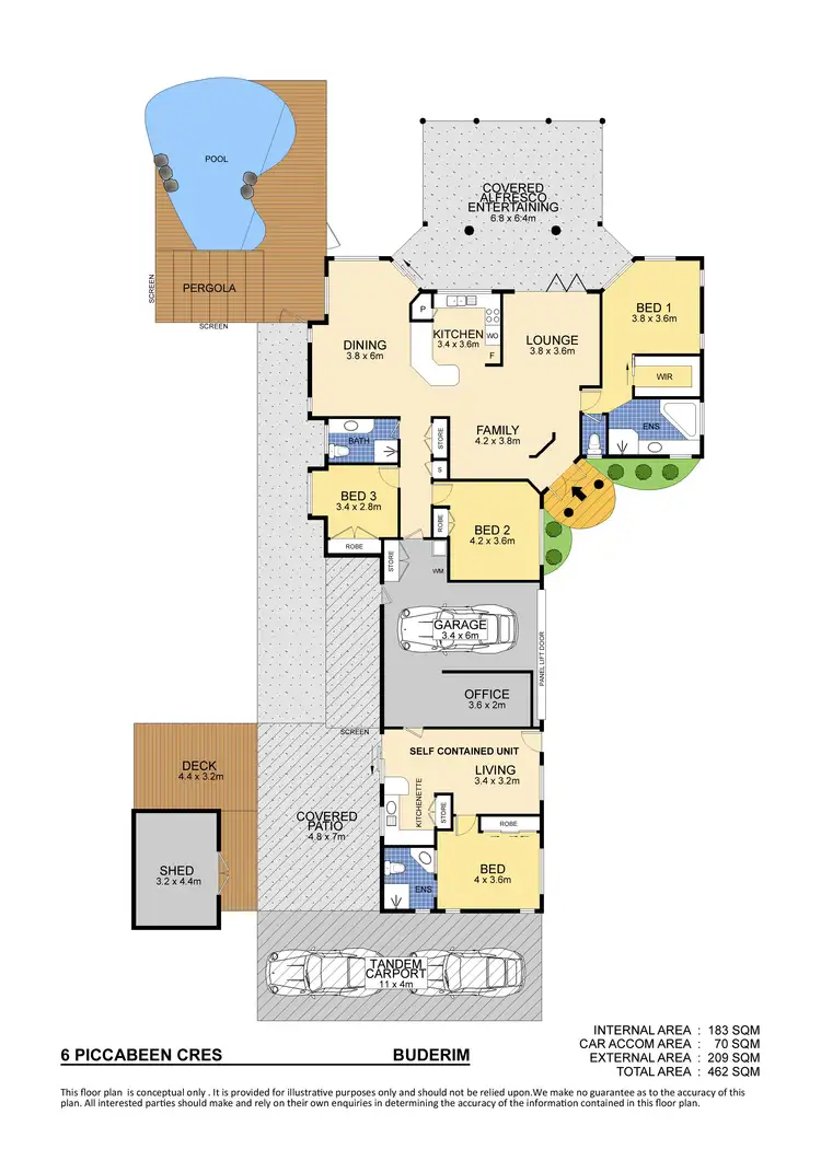 Floorplan of Homely house listing, 6 Piccabeen Crescent, Buderim QLD 4556