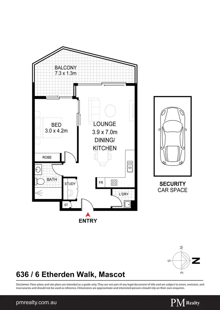 Floorplan of Homely apartment listing, 636/6 Etherden Walk, Mascot NSW 2020