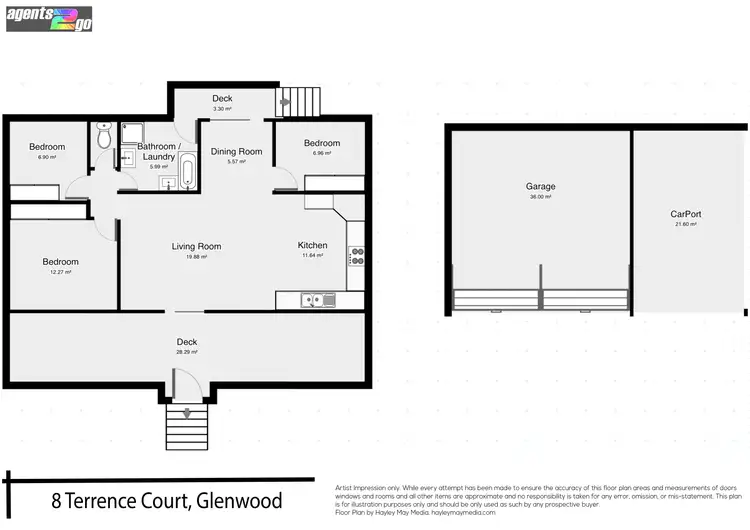 Floorplan of Homely house listing, 8 Terrence Ct, Glenwood QLD 4570