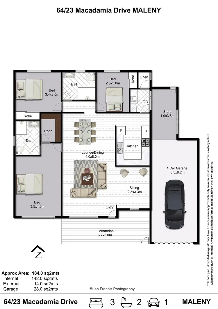 Floorplan of Homely retirement listing, Unit 64/23 Macadamia Dr, Maleny QLD 4552
