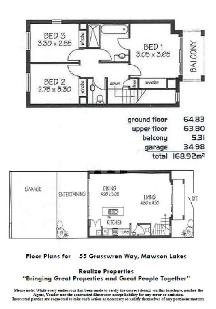 Floorplan of Homely house listing, 5/55 Grasswren Way, Mawson Lakes SA 5095