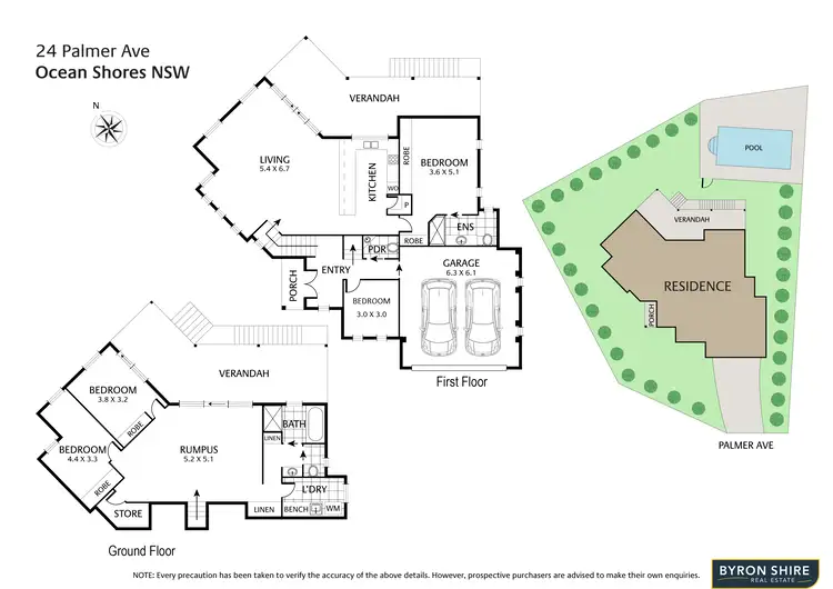 Floorplan of Homely house listing, 24 Palmer Ave, Ocean Shores NSW 2483