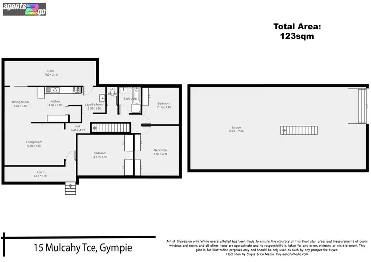 Floorplan of Homely house listing, 15 Mulcahy Tce, Gympie QLD 4570