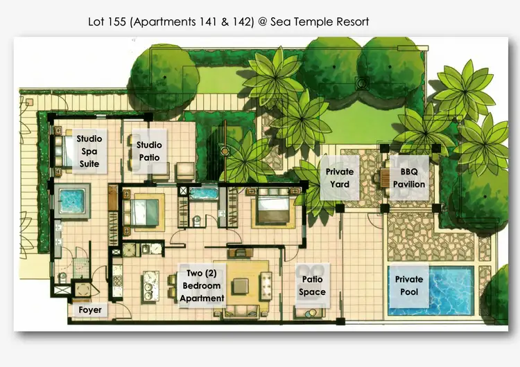 Floorplan of Homely unit listing, 141/142 'Sea Temple' 22 Mitre St, Port Douglas QLD 4877