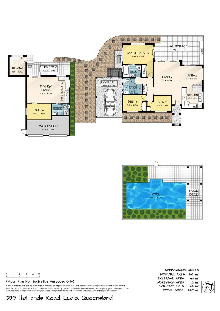 Floorplan of Homely house listing, 399 Highlands Rd, Eudlo QLD 4554