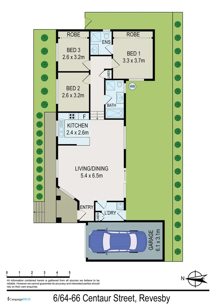 Floorplan of Homely villa listing, Unit 6/64-66 Centaur St, Revesby NSW 2212