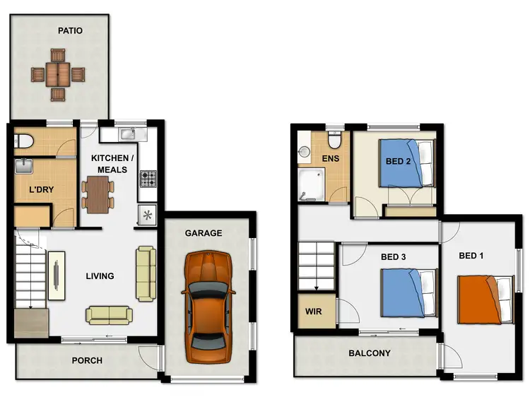 Floorplan of Homely townhouse listing, Unit 9/31 North Rd, Woodridge QLD 4114