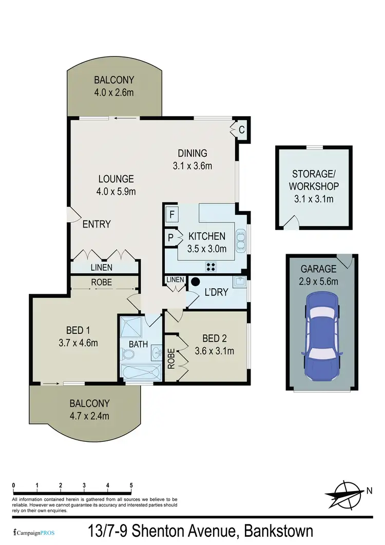 Floorplan of Homely unit listing, Unit 13/7-9 Shenton Ave, Bankstown NSW 2200