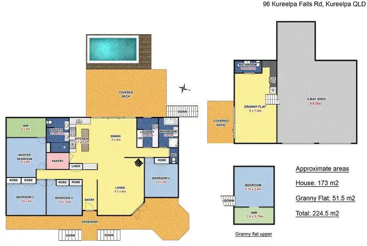Floorplan of Homely house listing, 96 Kureelpa Falls Rd, Kureelpa QLD 4560