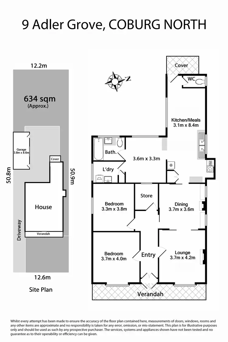 Floorplan of Homely house listing, 9 Adler Grove, Coburg North VIC 3058