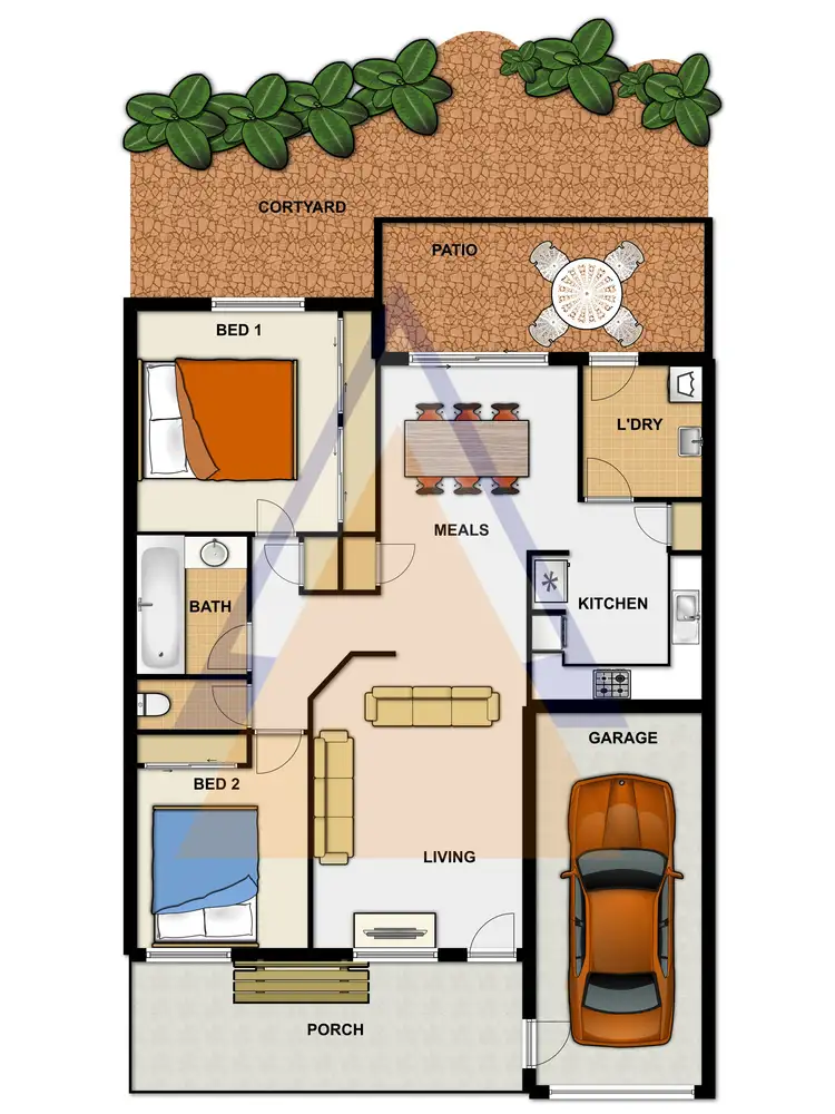 Floorplan of Homely townhouse listing, Unit 8/33-39 Chatswood Rd, Daisy Hill QLD 4127