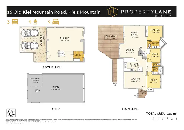 Floorplan of Homely rural property listing, 16 Old Kiel Mountain Rd, Kiels Mountain QLD 4559