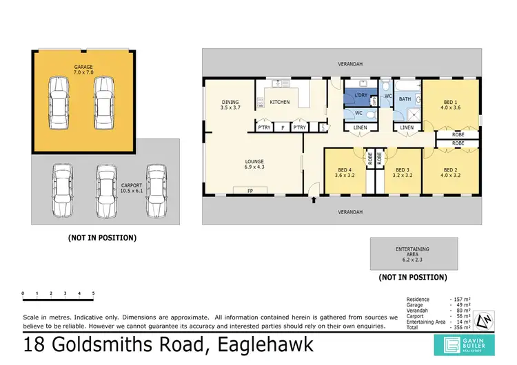 Floorplan of Homely house listing, 18 Goldsmiths Rd, Eaglehawk VIC 3556