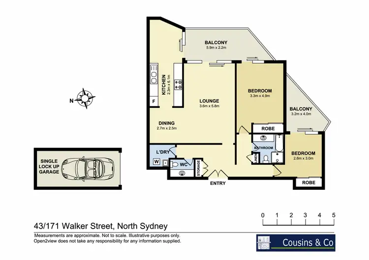 Floorplan of Homely apartment listing, 43/171 Walker Street, North Sydney NSW 2060