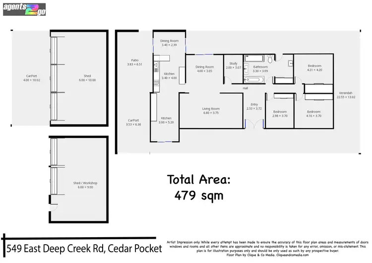 Floorplan of Homely house listing, 549 East Deep Creek Rd, Cedar Pocket QLD 4570