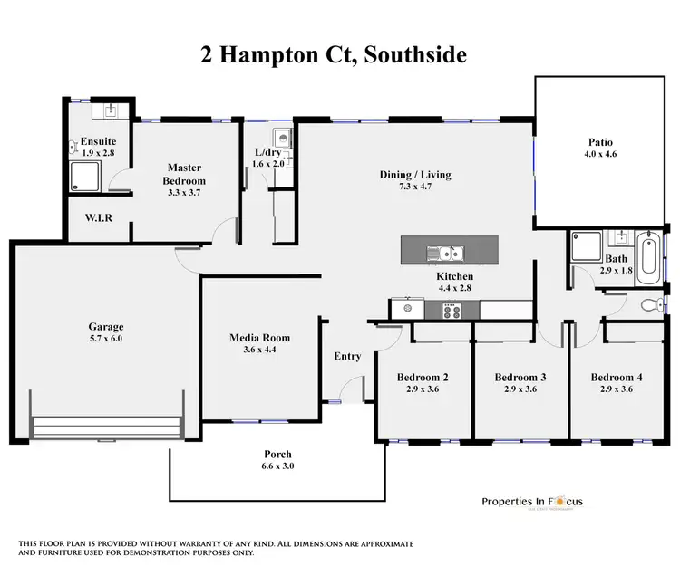Floorplan of Homely house listing, 2 Hampton Court, Southside QLD 4570
