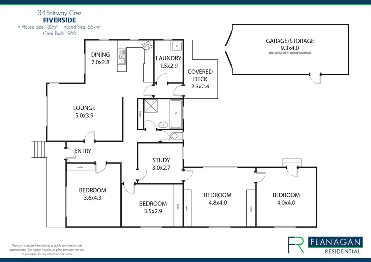 Floorplan of Homely house listing, 34 Fairway Cres, Riverside TAS 7250