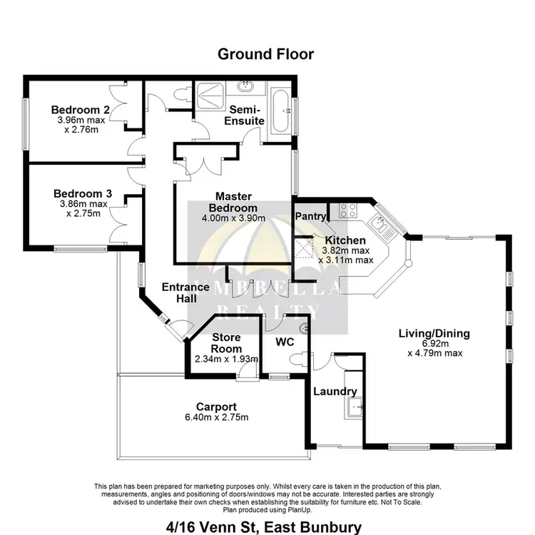 Floorplan of Homely house listing, Unit 4/16 Venn St, East Bunbury WA 6230