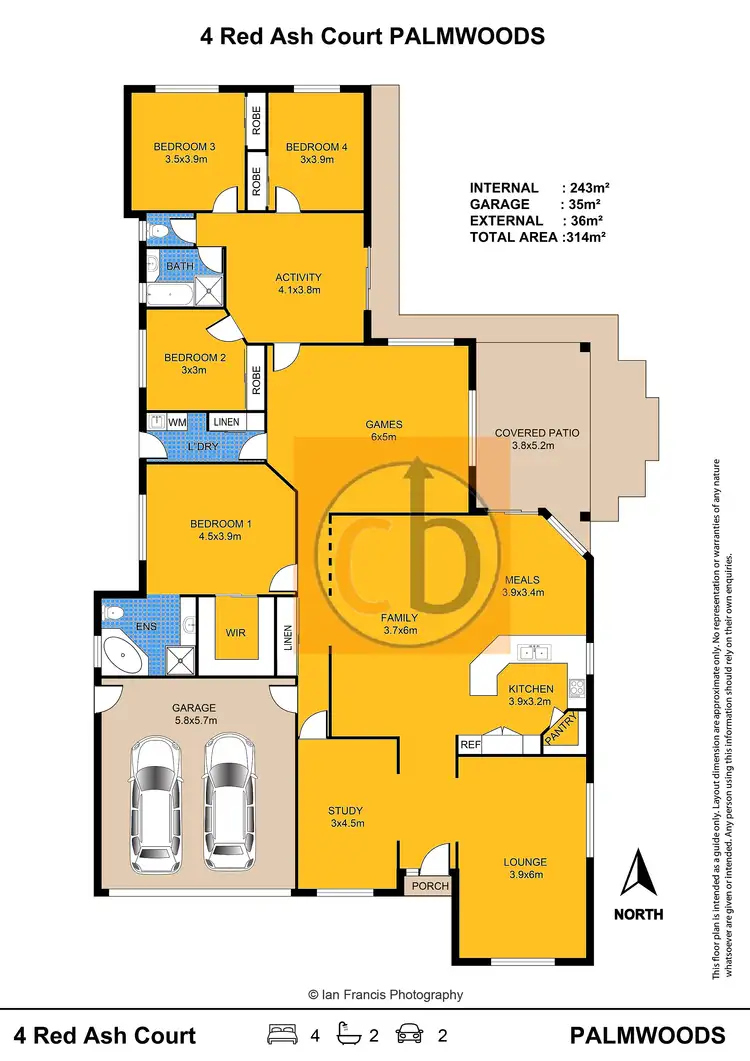 Floorplan of Homely house listing, 4 Red Ash Ct, Palmwoods QLD 4555