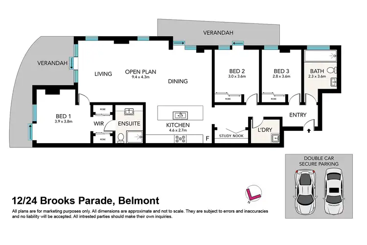 Floorplan of Homely unit listing, Unit 12/24 Brooks Pde, Belmont NSW 2280