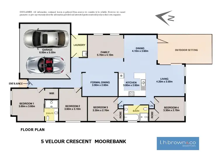 Floorplan of Homely house listing, 5 Velour Cres, Moorebank NSW 2170