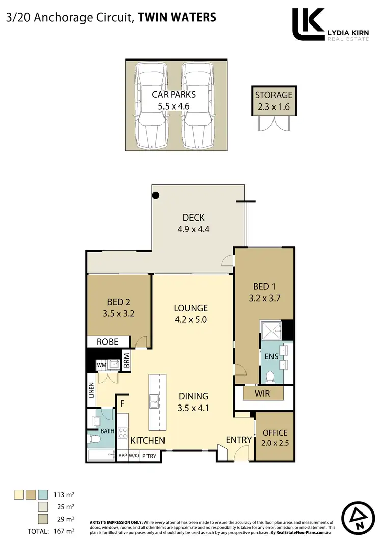 Floorplan of Homely apartment listing, Unit 3/20 Anchorage Cct, Twin Waters QLD 4564