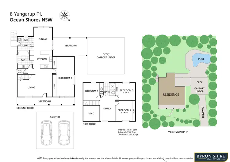 Floorplan of Homely house listing, 8 Yungarup Pl, Ocean Shores NSW 2483