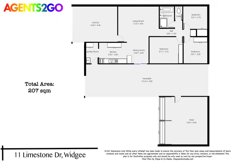 Floorplan of Homely house listing, 11 Limestone Drive, Widgee QLD 4570