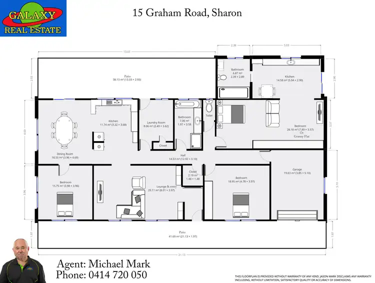 Floorplan of Homely house listing, 15 Grahams Rd, Sharon QLD 4670