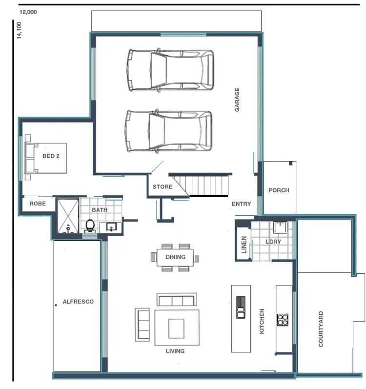 Floorplan of Homely townhouse listing, 16A Keppel Way, Burpengary East QLD 4505