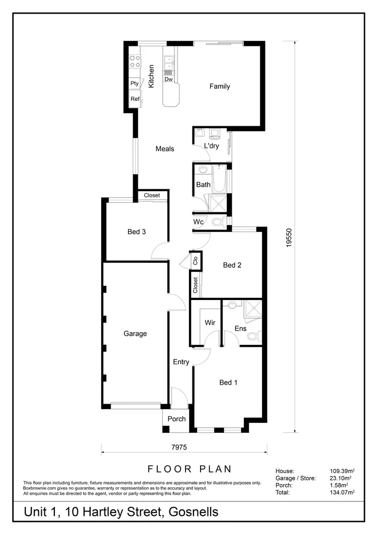 Floorplan of Homely house listing, 1/10 Hartley Street, Gosnells WA 6110