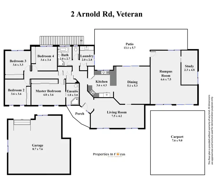 Floorplan of Homely house listing, 2 Arnold Rd, Veteran QLD 4570
