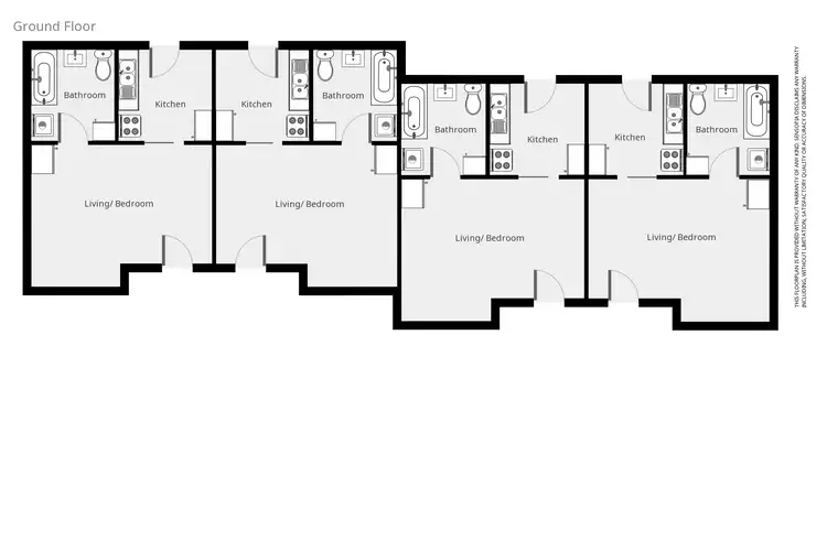 Floorplan of Homely unit listing, 1-4/21 Jennings Street, Stawell VIC 3380