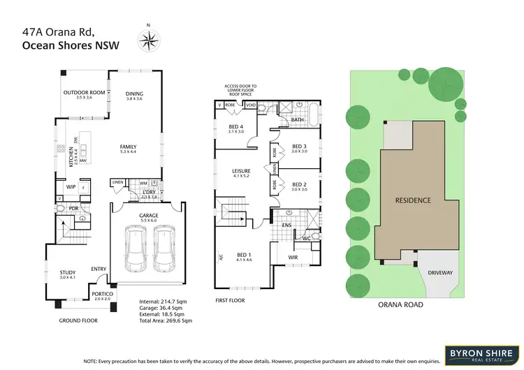 Floorplan of Homely house listing, 47A Orana Rd, Ocean Shores NSW 2483