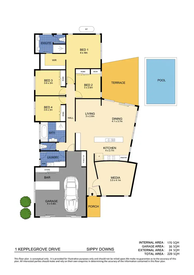 Floorplan of Homely house listing, 1 Kepplegrove Drive, Sippy Downs QLD 4556
