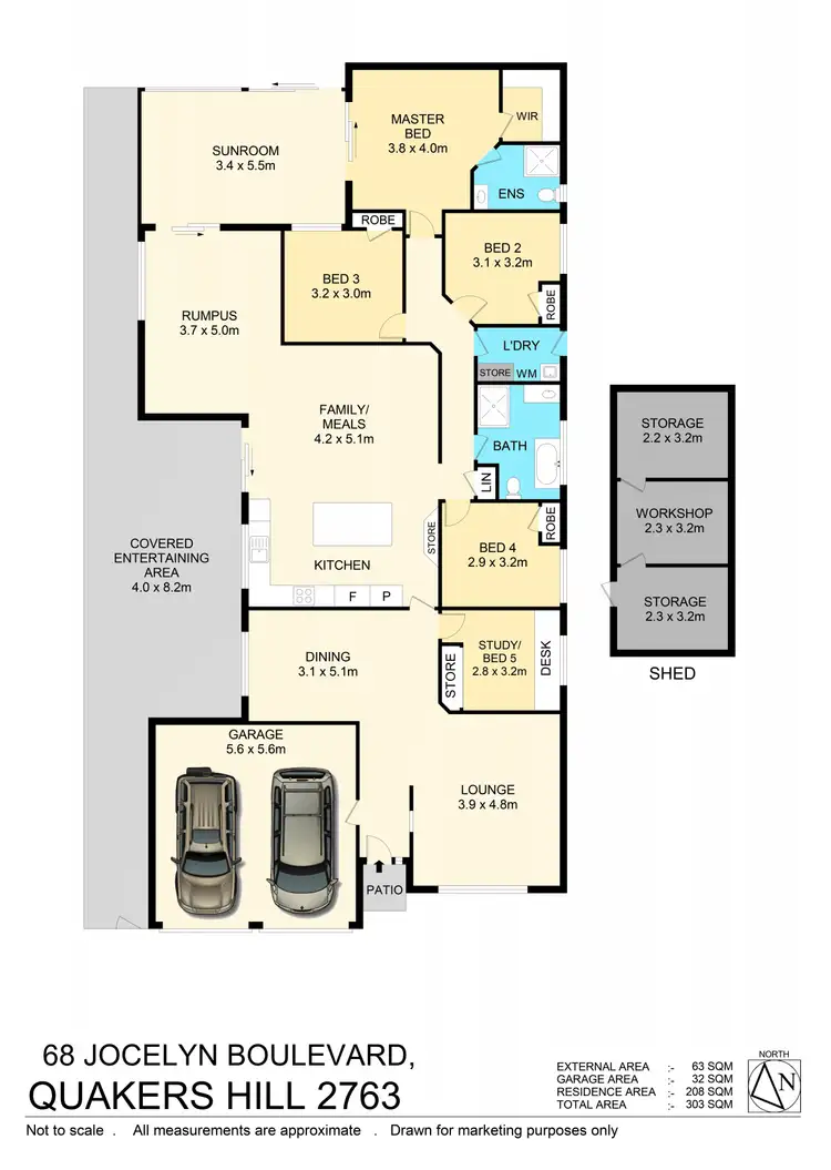 Floorplan of Homely house listing, 68 Jocelyn Bvd, Quakers Hill NSW 2763
