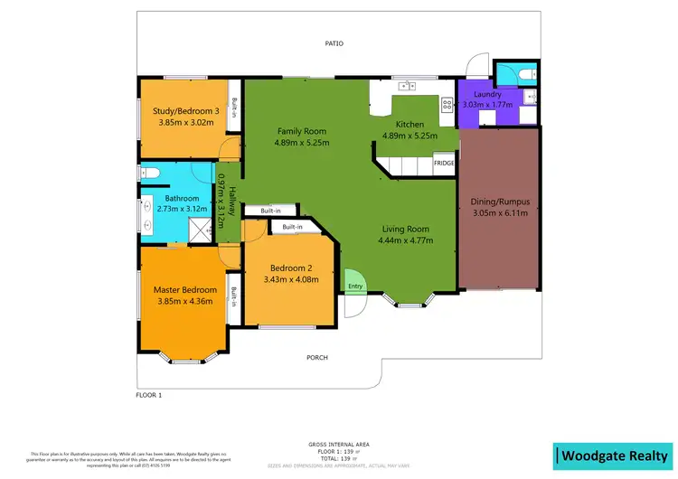 Floorplan of Homely house listing, 2 Sunset Ave, Woodgate QLD 4660